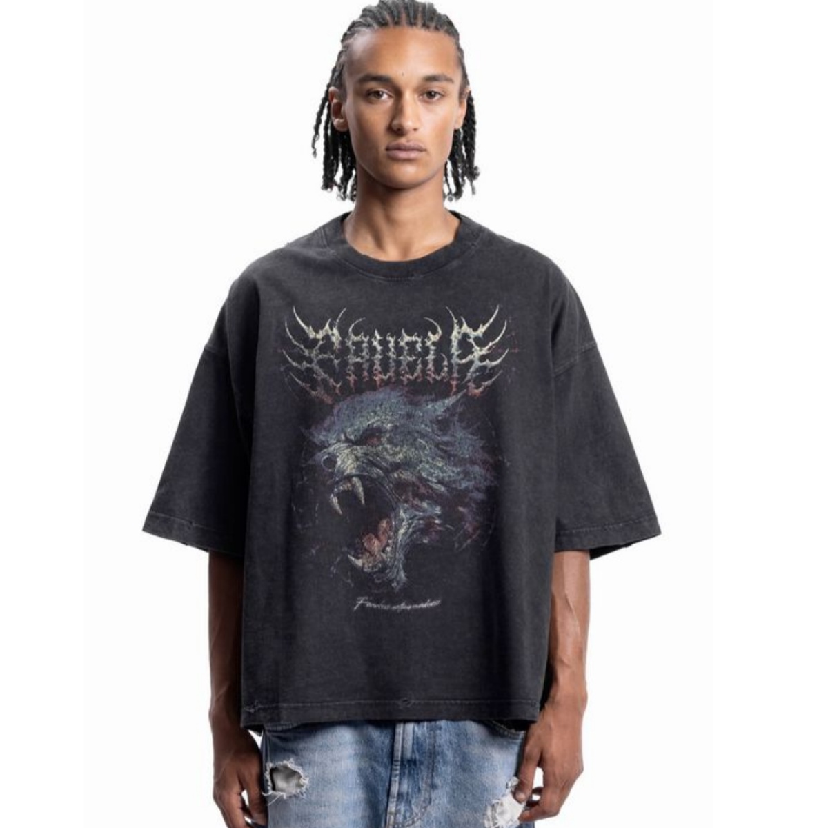 Camiseta de algodón con estamp - Streetwear Brand Fonts reseña y precio