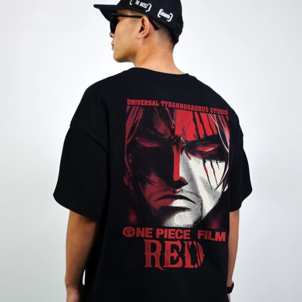 2025One Piece Red Graphic T Sh - Good Streetwear Brand reseña y precio