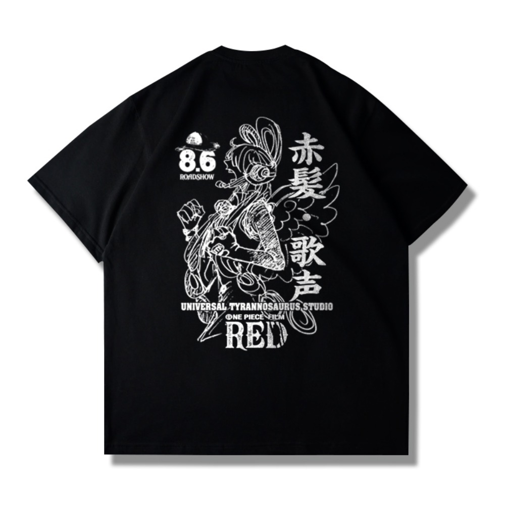2025One Piece Red Graphic T Sh - Good Streetwear Brand reseña y precio