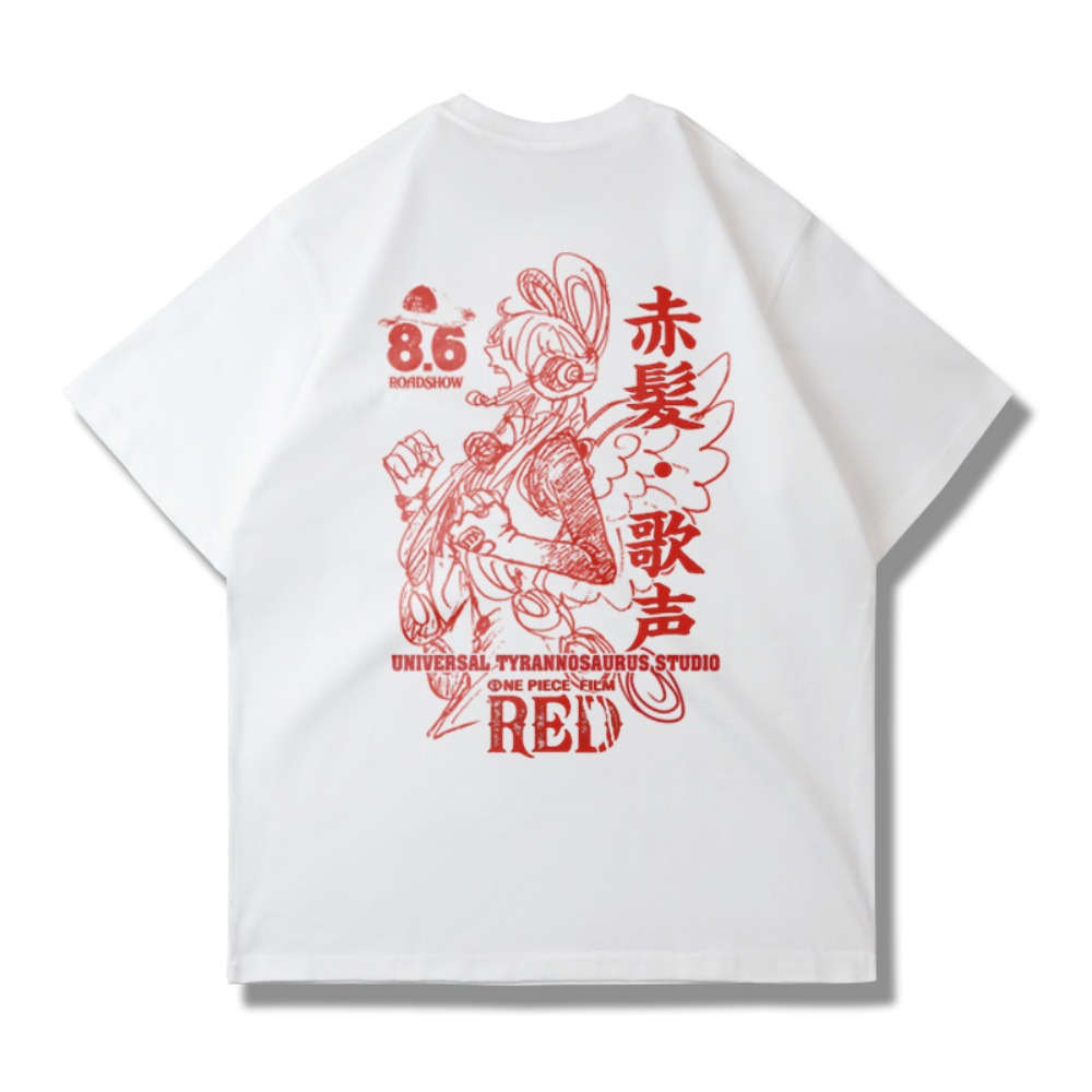 2025One Piece Red Graphic T Sh - Good Streetwear Brand reseña y precio